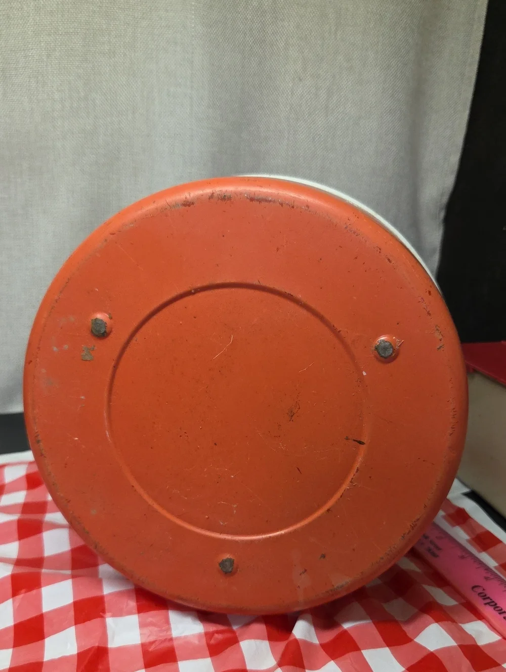 Vintage‎ Thermos Outing Picnic Set Red Tan